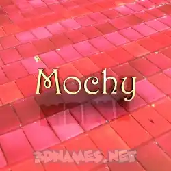 mochy in Red Tiles style - 3D name wallpaper