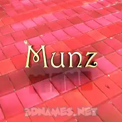 munz in Red Tiles style - 3D name wallpaper