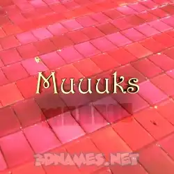 muuuks in Red Tiles style - 3D name wallpaper