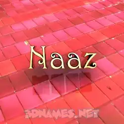naaz in Red Tiles style - 3D name wallpaper