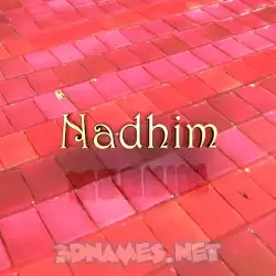 nadhim in Red Tiles style - 3D name wallpaper