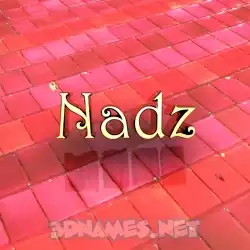 nadz in Red Tiles style - 3D name wallpaper