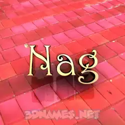 nag in Red Tiles style - 3D name wallpaper