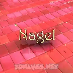 nagel in Red Tiles style - 3D name wallpaper