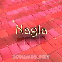 nagla in Red Tiles style - 3D name wallpaper