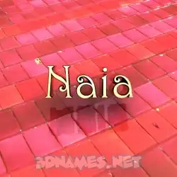 naia in Red Tiles style - 3D name wallpaper