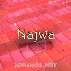 najwa in Red Tiles style - 3D name wallpaper