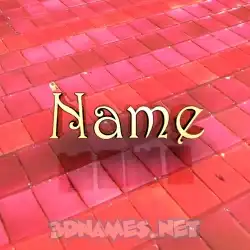 name in Red Tiles style - 3D name wallpaper