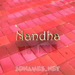 nandha in Red Tiles style - 3D name wallpaper