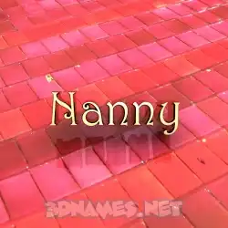 nanny in Red Tiles style - 3D name wallpaper