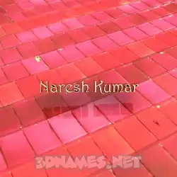 naresh kumar in Red Tiles style - 3D name wallpaper