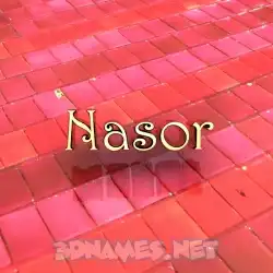 nasor in Red Tiles style - 3D name wallpaper
