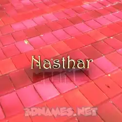 nasthar in Red Tiles style - 3D name wallpaper