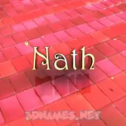 nath in Red Tiles style - 3D name wallpaper