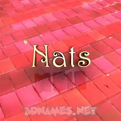 nats in Red Tiles style - 3D name wallpaper