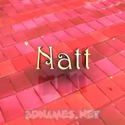 natt in Red Tiles style - 3D name wallpaper
