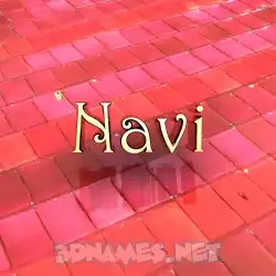 navi in Red Tiles style - 3D name wallpaper