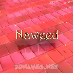 naweed in Red Tiles style - 3D name wallpaper