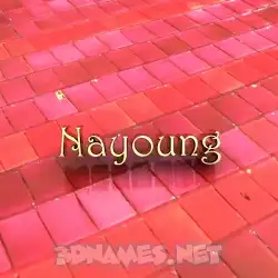 nayoung in Red Tiles style - 3D name wallpaper