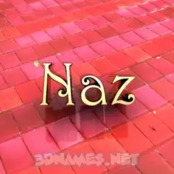 naz in Red Tiles style - 3D name wallpaper