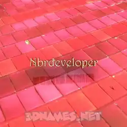 nbrdeveloper in Red Tiles style - 3D name wallpaper