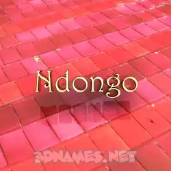 ndongo in Red Tiles style - 3D name wallpaper