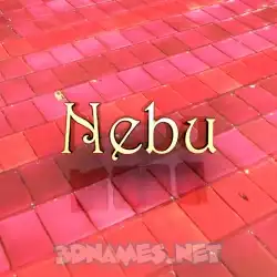 nebu in Red Tiles style - 3D name wallpaper