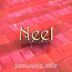 neel in Red Tiles style - 3D name wallpaper