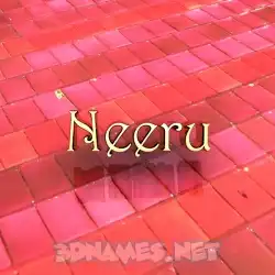 neeru in Red Tiles style - 3D name wallpaper