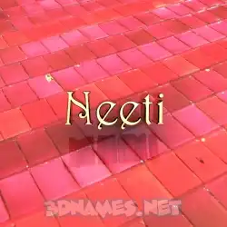neeti in Red Tiles style - 3D name wallpaper