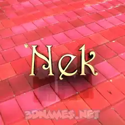 nek in Red Tiles style - 3D name wallpaper