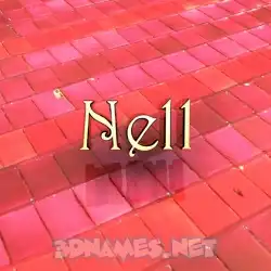 nell in Red Tiles style - 3D name wallpaper