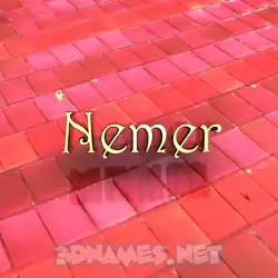nemer in Red Tiles style - 3D name wallpaper