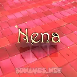 nena in Red Tiles style - 3D name wallpaper