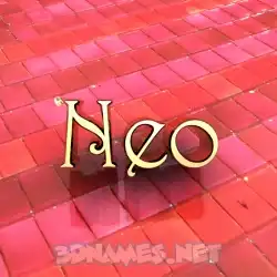neo in Red Tiles style - 3D name wallpaper
