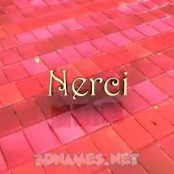 nerci in Red Tiles style - 3D name wallpaper