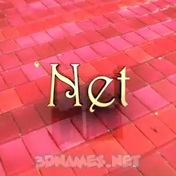 net in Red Tiles style - 3D name wallpaper