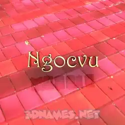 ngocvu in Red Tiles style - 3D name wallpaper