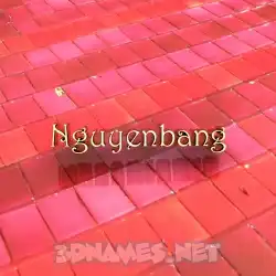 nguyenbang in Red Tiles style - 3D name wallpaper