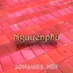 nguyenphu in Red Tiles style - 3D name wallpaper