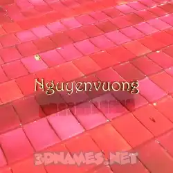nguyenvuong in Red Tiles style - 3D name wallpaper