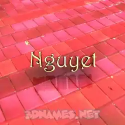 nguyet in Red Tiles style - 3D name wallpaper