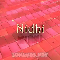 nidhi in Red Tiles style - 3D name wallpaper