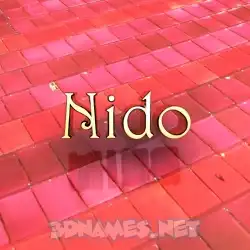 nido in Red Tiles style - 3D name wallpaper