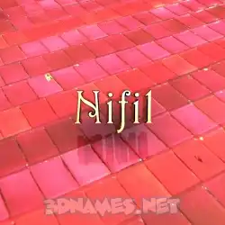 nifil in Red Tiles style - 3D name wallpaper