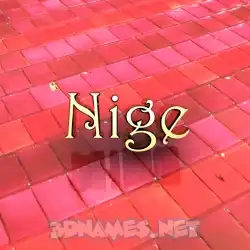 nige in Red Tiles style - 3D name wallpaper