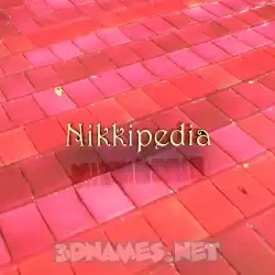 nikkipedia in Red Tiles style - 3D name wallpaper