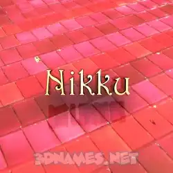 nikku in Red Tiles style - 3D name wallpaper