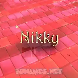 nikky in Red Tiles style - 3D name wallpaper
