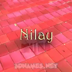 nilay in Red Tiles style - 3D name wallpaper